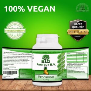 Bromelain mit 2000 GDU/ g / 4000 F.I.P./ g - 500 mg / 120 Kapseln Bio Protect