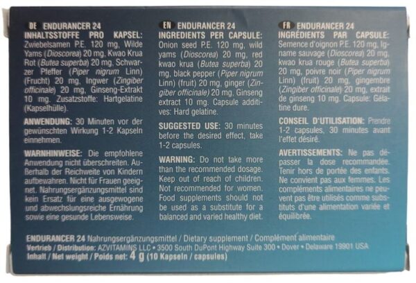 Endurancer 24 Kapseln - 10Stück - Neu & OVP - Blitzversand