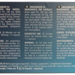 Endurancer 24 Kapseln - 10Stück - Neu & OVP - Blitzversand