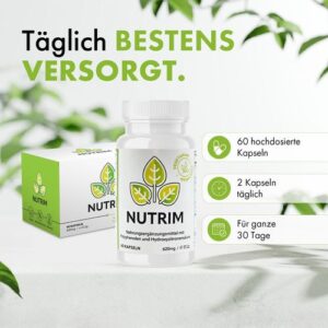 NUTRIM - 3x 60 kapseln mit knotentang, Ingwer, Grünem Tee, Grünem Kaffe und Kardamom